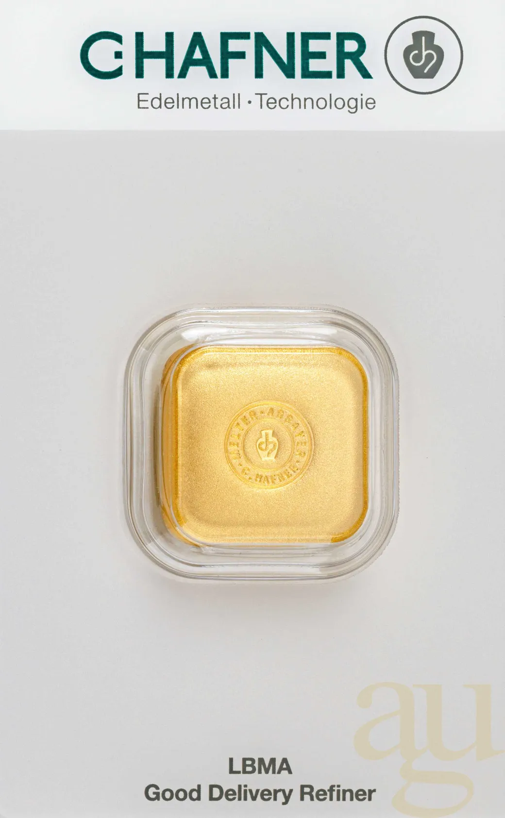 50 Gramm Goldbarren C. Hafner Gussbarren