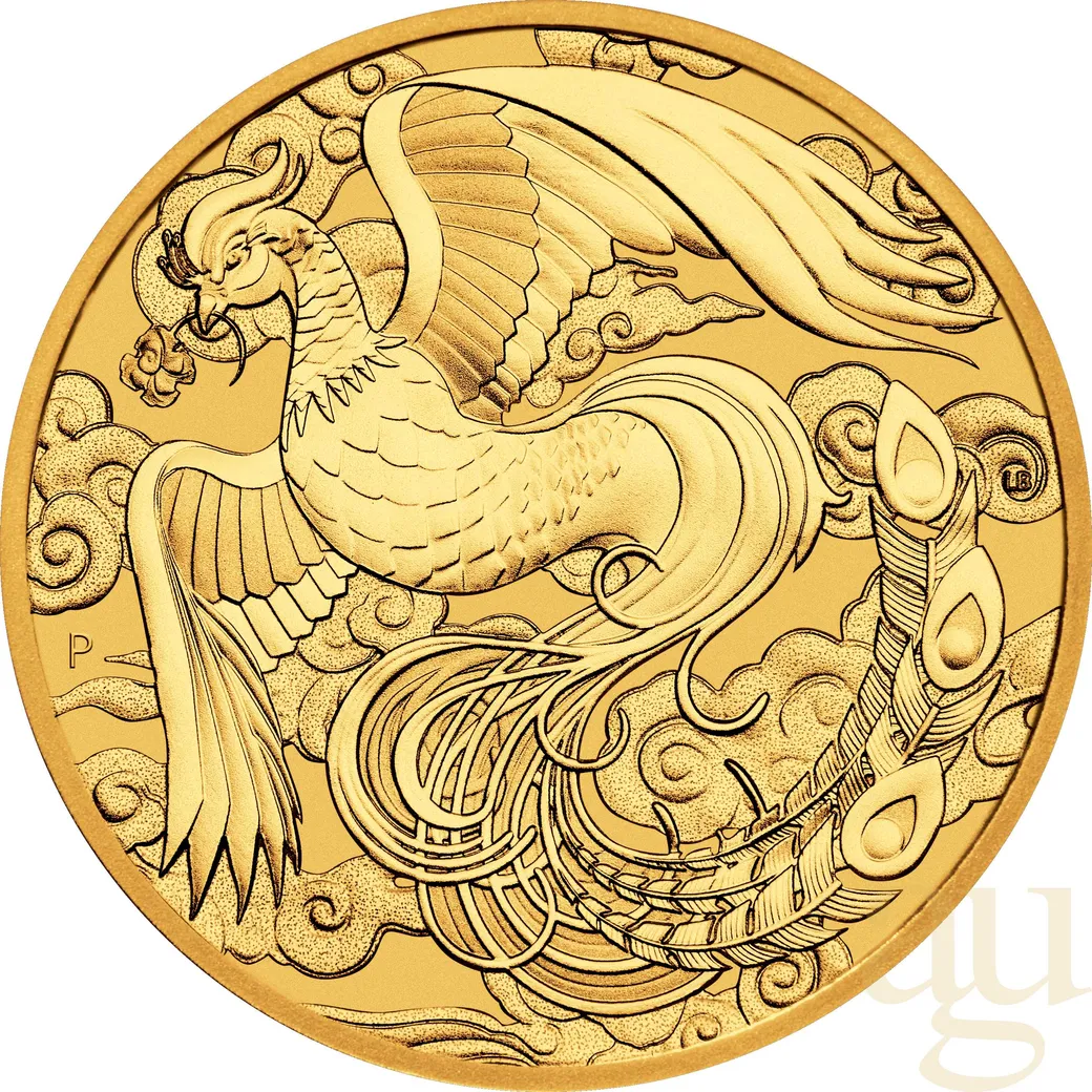 1 Unze Goldmünze Australien Chinese Myths and Legends Phönix 2023