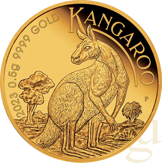0,5 Gramm Goldmünze Australien Mini Känguru 2023