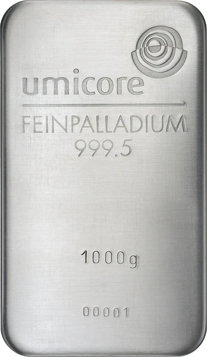 1.000 Gramm Palladiumbarren