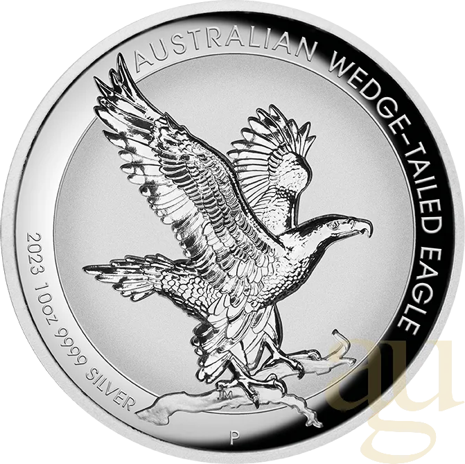 10 Unzen Silbermünze Australien Wedge Tailed Eagle 2023 - Incused Coin