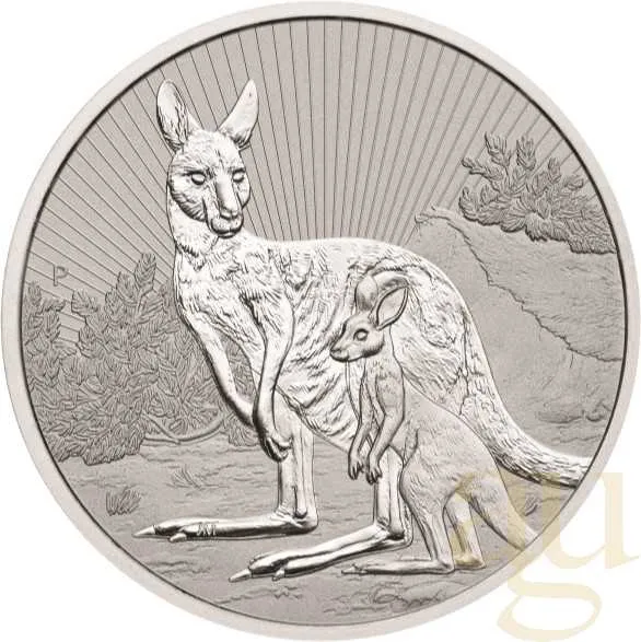 10 Unzen Silbermünze Australien Next Generation - Piedfort Mother & Baby Känguru 2023