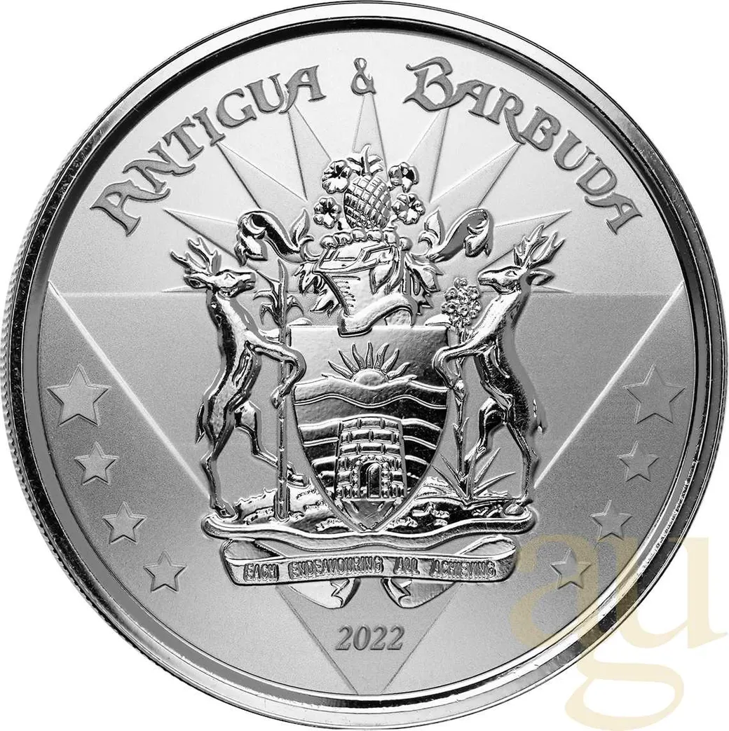 1 Unze Silbermünze EC8 Antigua & Barbuda - Coat of Arms 2022