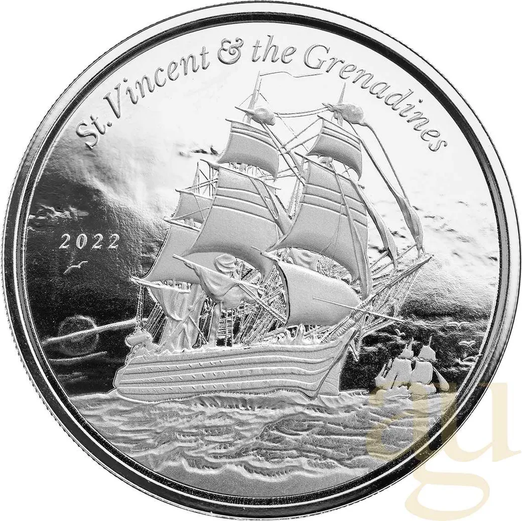 1 Unze Silbermünze EC8 St. Vincent & The Grenadines - Warship 2022
