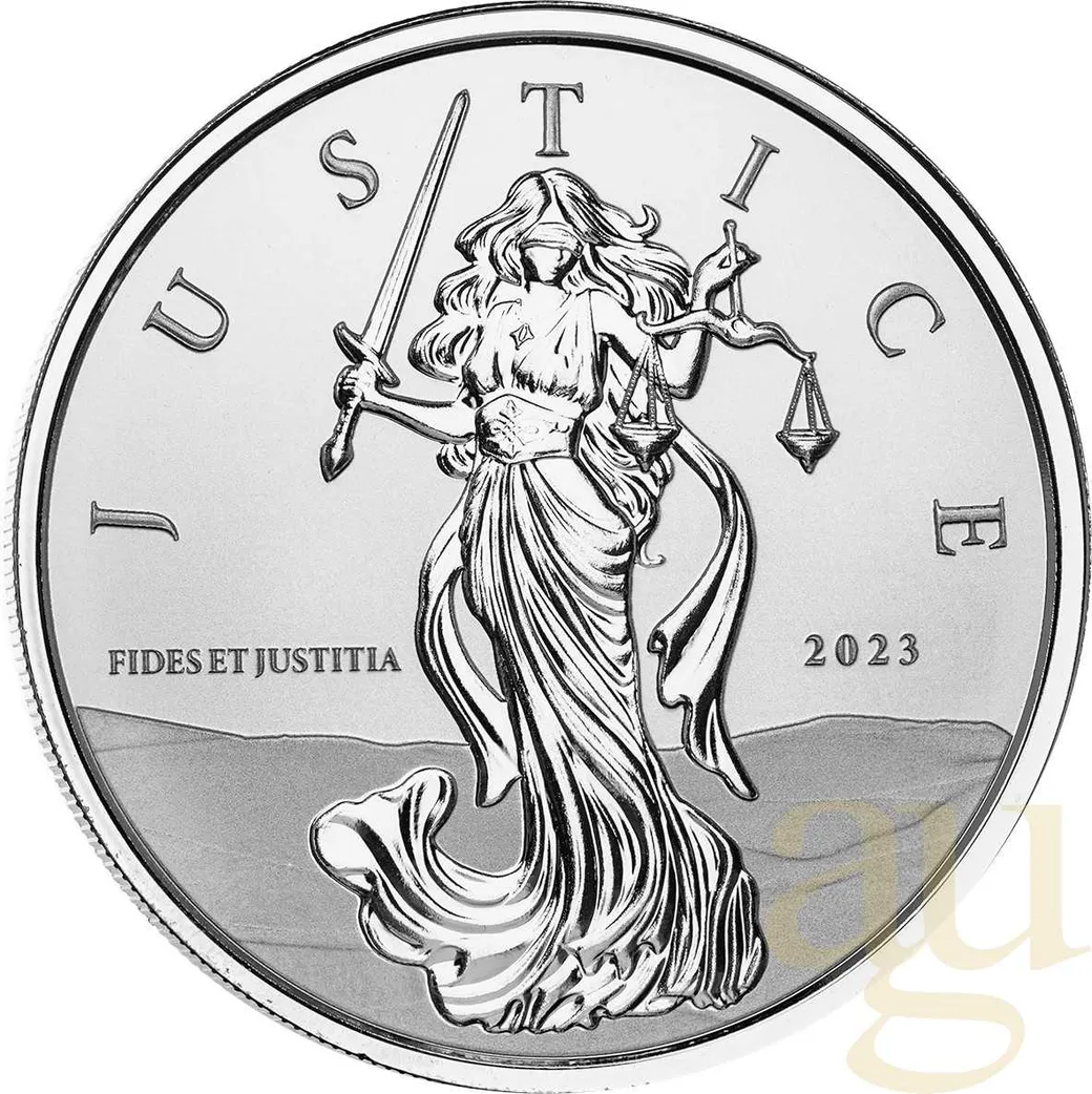 1 Unze Silbermünze Gibraltar Lady Justice 2023
