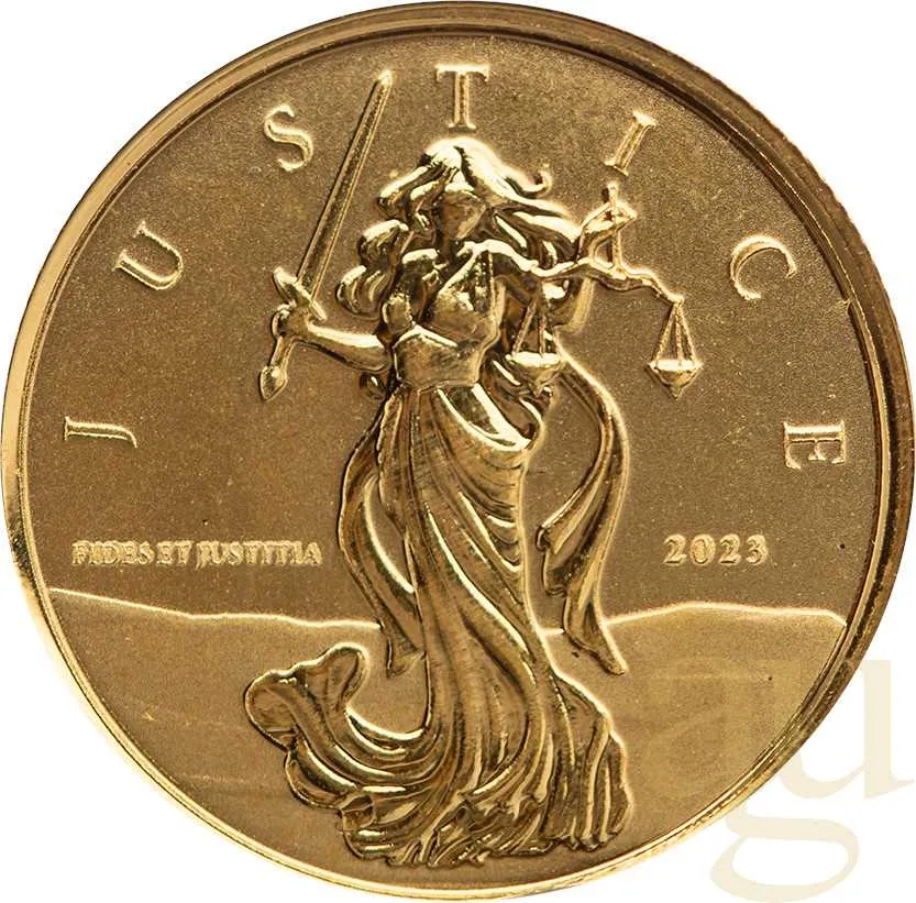 1/10 Unze Goldmünze Gibraltar Lady Justice 2023