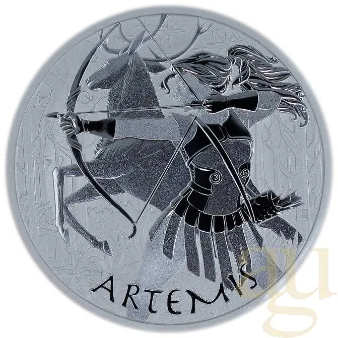 1 Unze Silbermünze Tuvalu - Gods of Olympus - Artemis 2023