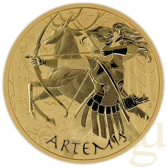 1 Unze Goldmünze Tuvalu - Gods of Olympus - Artemis 2023