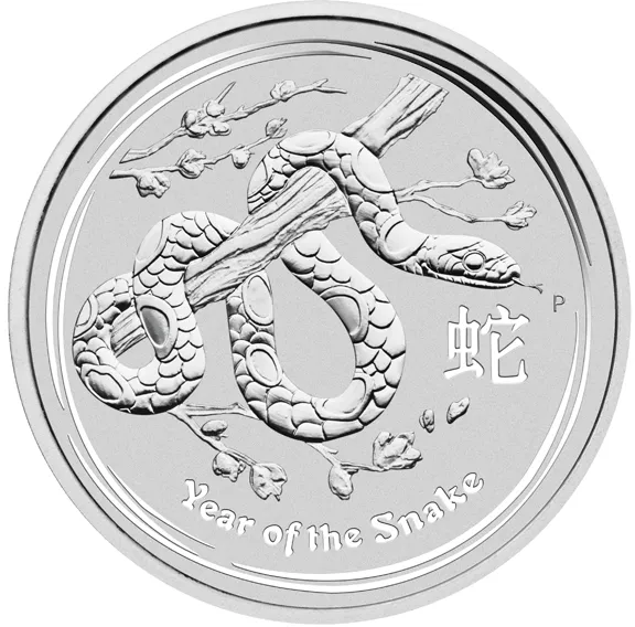 1 Unze Silbermünze Australien Lunar II Schlange 2013