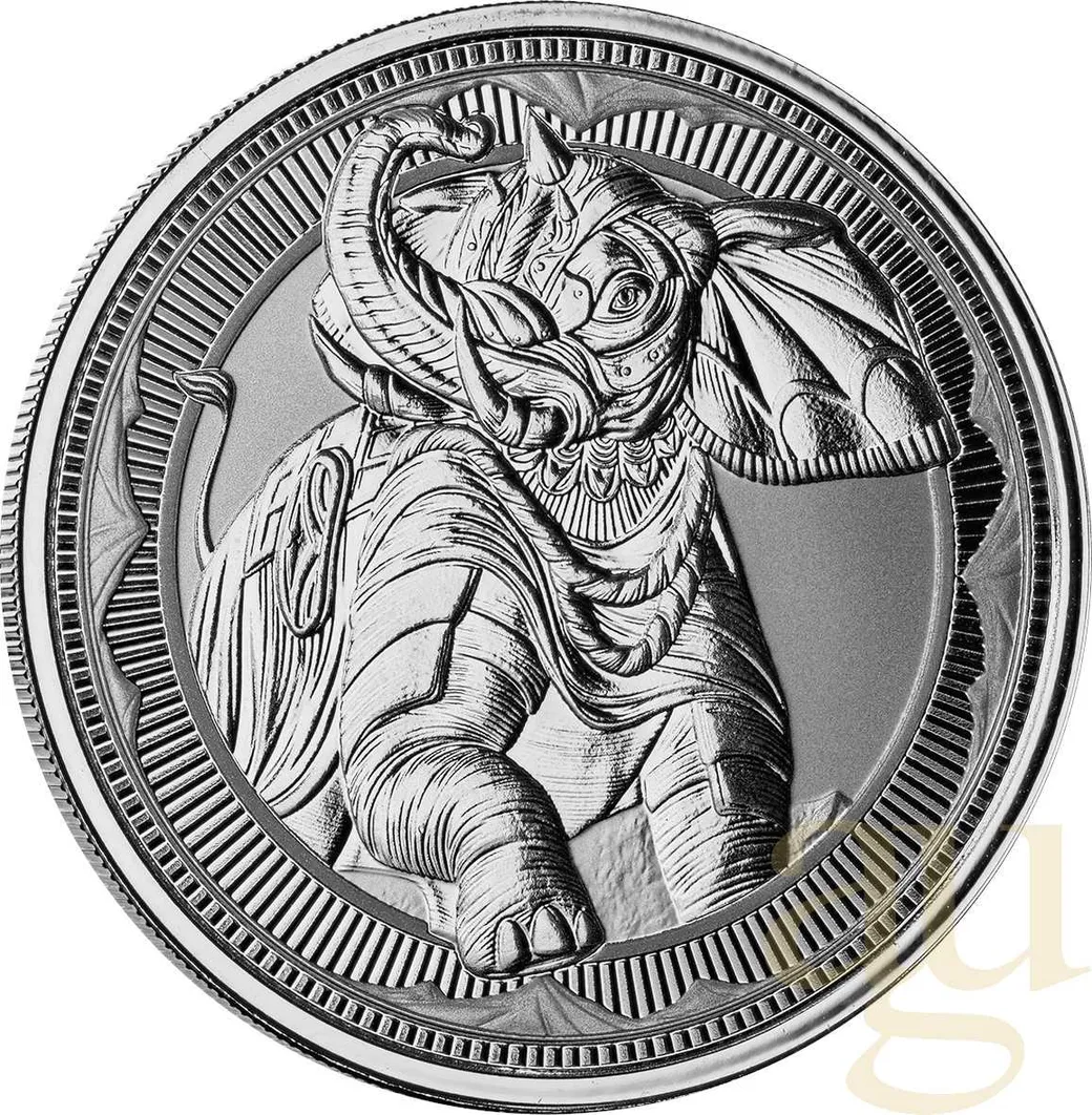 1 Unze Silbermünze Gibraltar War Elephant 2023