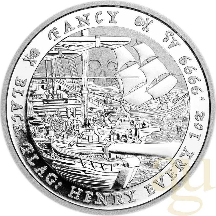 1 Unze Silbermünze Tuvalu - Black Flag - The Fancy 2023