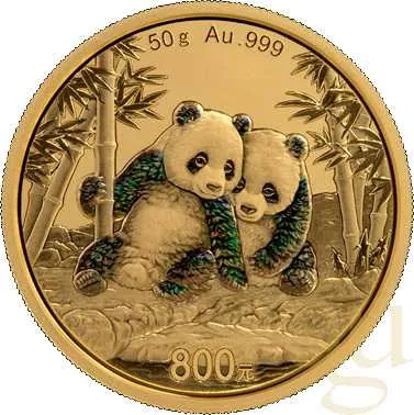 50 Gramm Goldmünze China Panda 2026 - proof