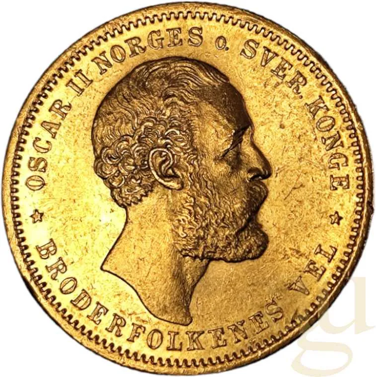 20 Kronen Goldmünze Norwegen Oscar II