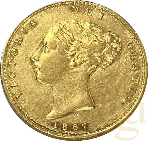 1/2 Pfund Goldmünze Sovereign Victoria Jugend