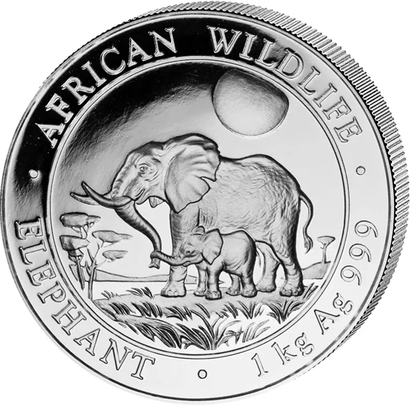 1 Kilogramm Silbermünze Somalia Elefant 2011