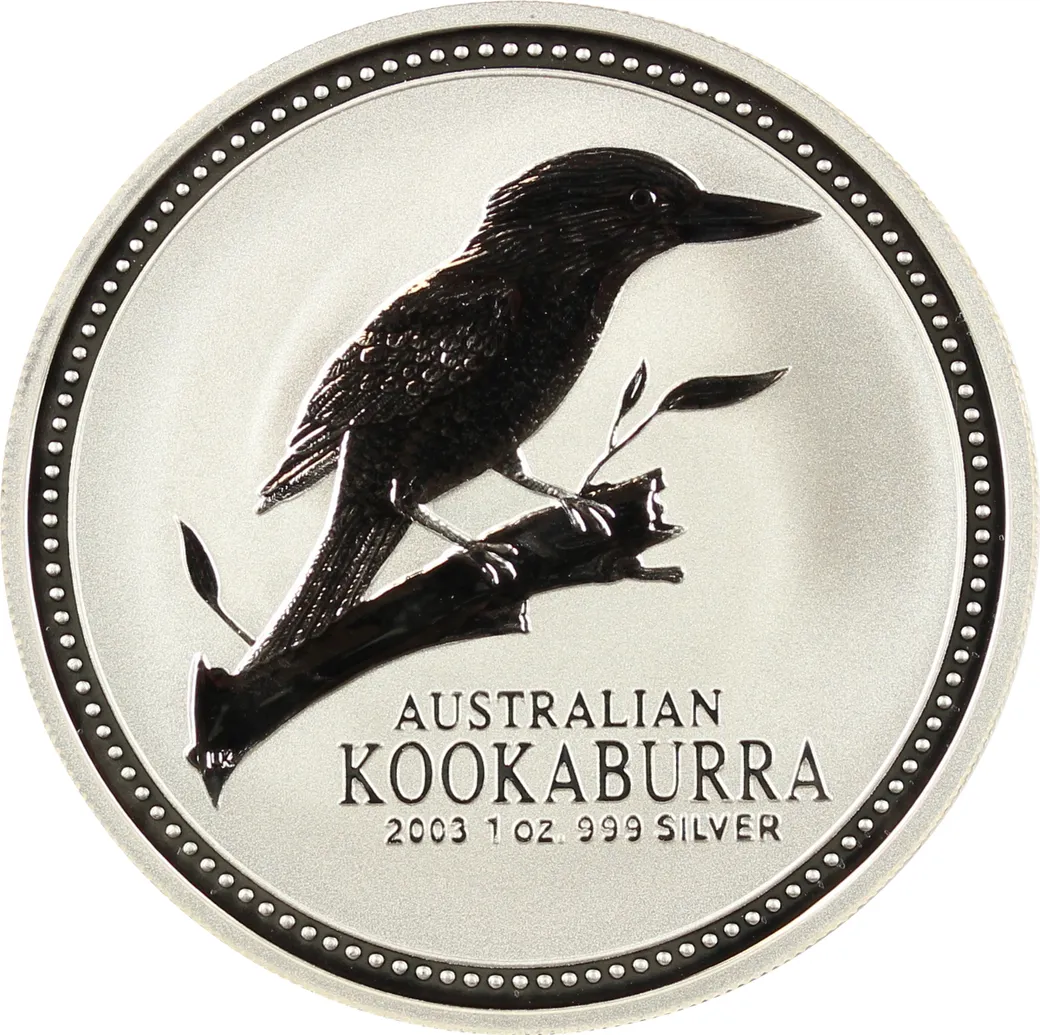 2 Unzen Silbermünze Australien Kookaburra 2003
