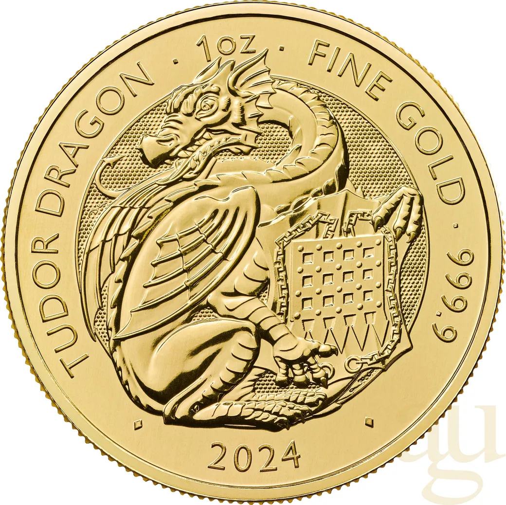 1 Unze Goldmünze Tudor Beasts Tudor Dragon 2024