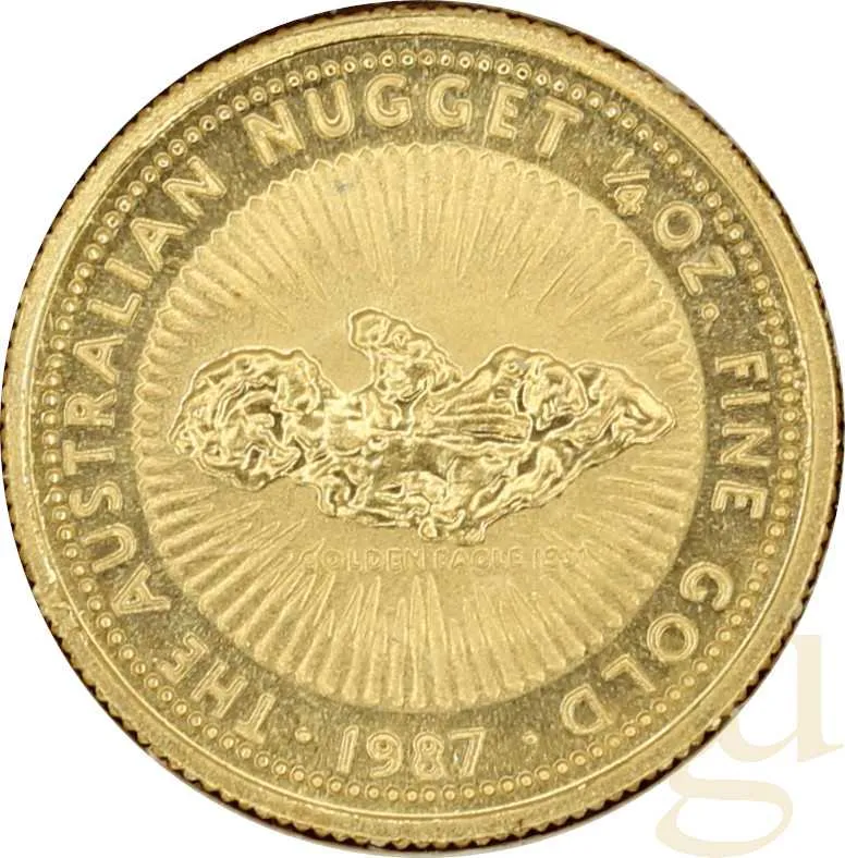 1/4 Unze Goldmünze Australien Nugget 1987