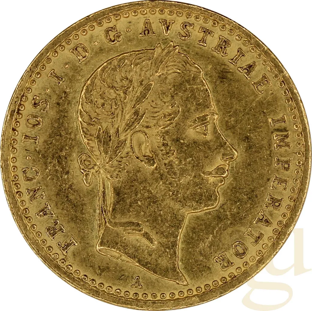 1 Dukat Goldmünze Österreich 1861
