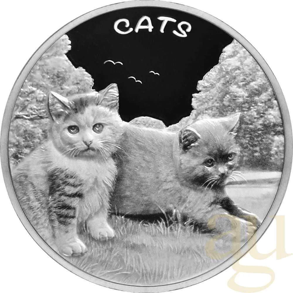 1 Unze Silbermünze Fiji Cats 2024 - prooflike