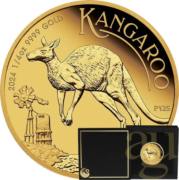 1/4 Unze Goldmünze Australien Känguru 2024 - proof