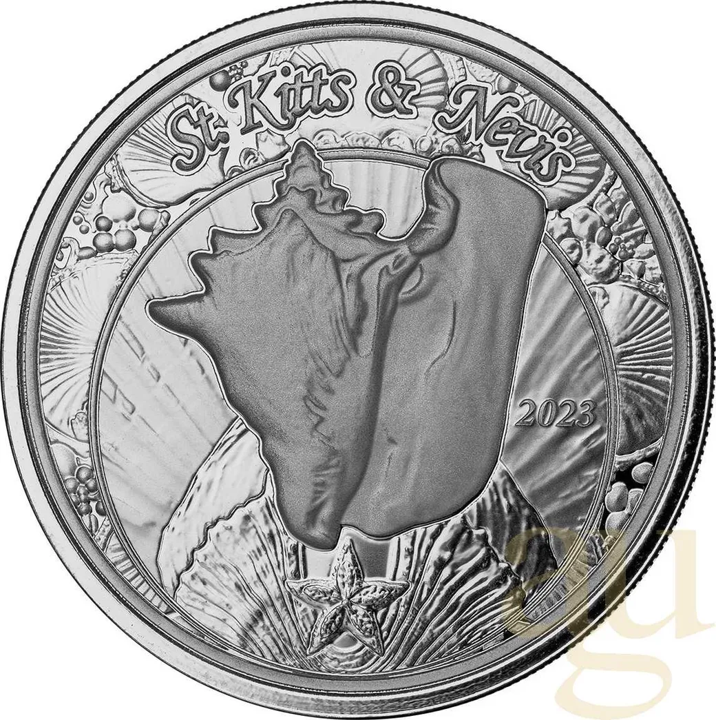 1 Unze Silbermünze EC8 St. Kitts & Nevis - Conch Shell 2023