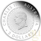 2 Unzen Silbermünze Australien Mother of Pearl Double Dragon 2024 - polierte Platte