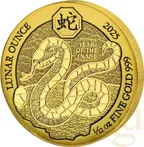 1/12 Unze Goldmünze Ruanda Lunar Schlange 2025