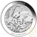 1 Unze Silbermünze Australien Wombat 2024