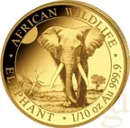 1/10 Unze Goldmünze Somalia Elefant 2025