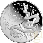 1 Unze Silbermünze Australien RAM Lunar Schlange 2025 Domed - Proof