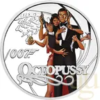 8-Coin-Set Silbermünzen Tuvalu James Bond 007 - Roger Moore 2024 - coloriert - proof