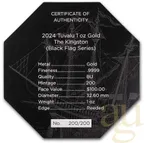 1 Unze Goldmünze Tuvalu - Black Flag - The Kingston 2024