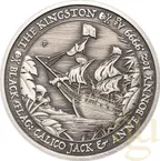 1 Unze Silbermünze Tuvalu - Black Flag - The Kingston 2024 Antik Finish