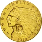 2,5$ Goldmünze Indianer