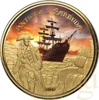 1 Unze Goldmünze EC8 Antigua & Barbuda - Rum Runner 2023 - coloriert