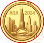 1 Unze Goldmünze Somalia Elefant 2024 - ANA Chicago