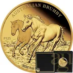 1 Unze Goldmünze Australien Brumby 2024 - polierte Platte