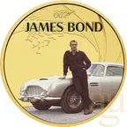 7-Coin-Set Silbermünzen Tuvalu James Bond 007 - Sean Connery 2024 - coloriert - proof
