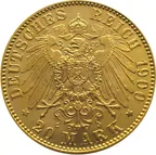 20 Mark Goldmünze Otto König von Bayern