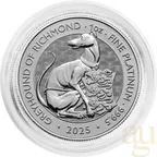 1 Unze Platinmünze Tudor Beasts Greyhound 2025