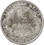 1/2 Mark Silbermünze Kaiserreich