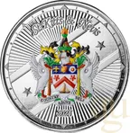 1 Unze Silbermünze EC8 St. Kitts & Nevis - Coat of Arms 2024 - coloriert