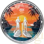 1 Unze Silbermünze EC8 St. Vincent & The Grenadines - Paddleboard Couple 2024 - coloriert