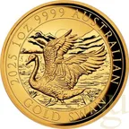 1 Unze Goldmünze Australien Schwan 2025 - High Relief - polierte Platte