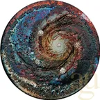 5 Unzen Silbermünze Australien Extragalactic Patinaed 2025 - coloriert mit Diamanten