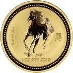 10 Unzen Goldmünze Australien Lunar I Pferd 2002