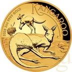 2 Unzen Goldmünze Australien Känguru 2025 - High Relief - polierte Platte
