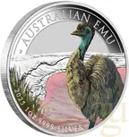 1 Unze Silbermünze Australien Emu 2025 - coloriert