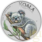 1 Unze Silbermünze Australien Koala 2025 ANDA Special coloriert - Coincard